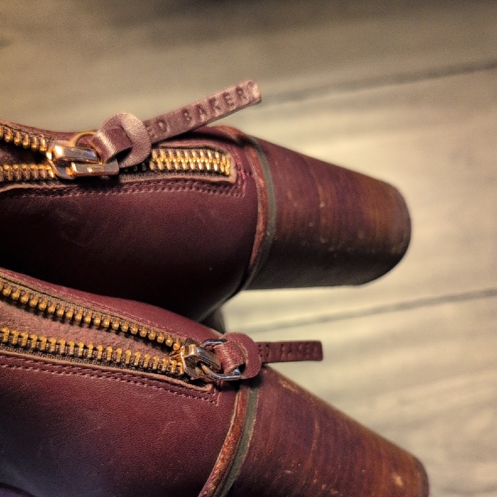 Ted Baker Burgundy Ankle Boots